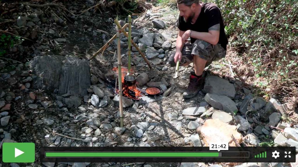 Lagerfeuer Dreibein bauen, Video Anleitung